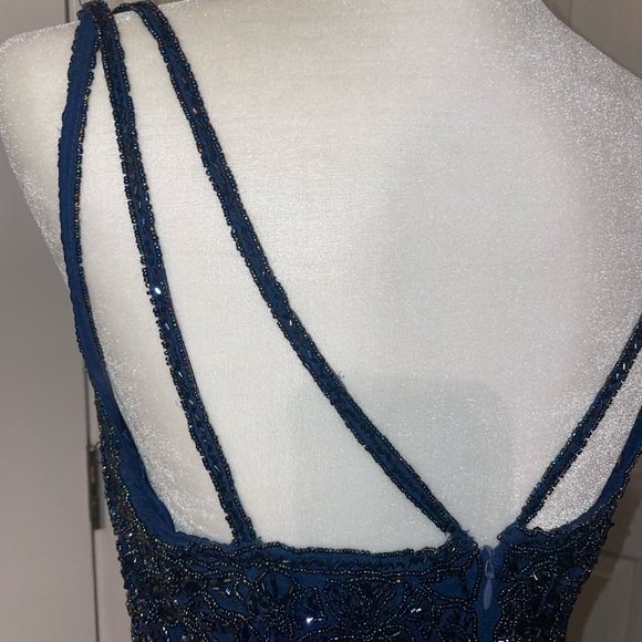 JE MATADI BY SEAN MEHTA VTG PURE SILK BEADED FORMAL DRESS SZ LARGE - Picture 7 of 11